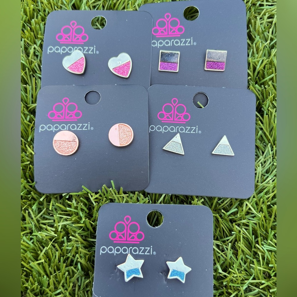 Paparazzi earrings5 pack